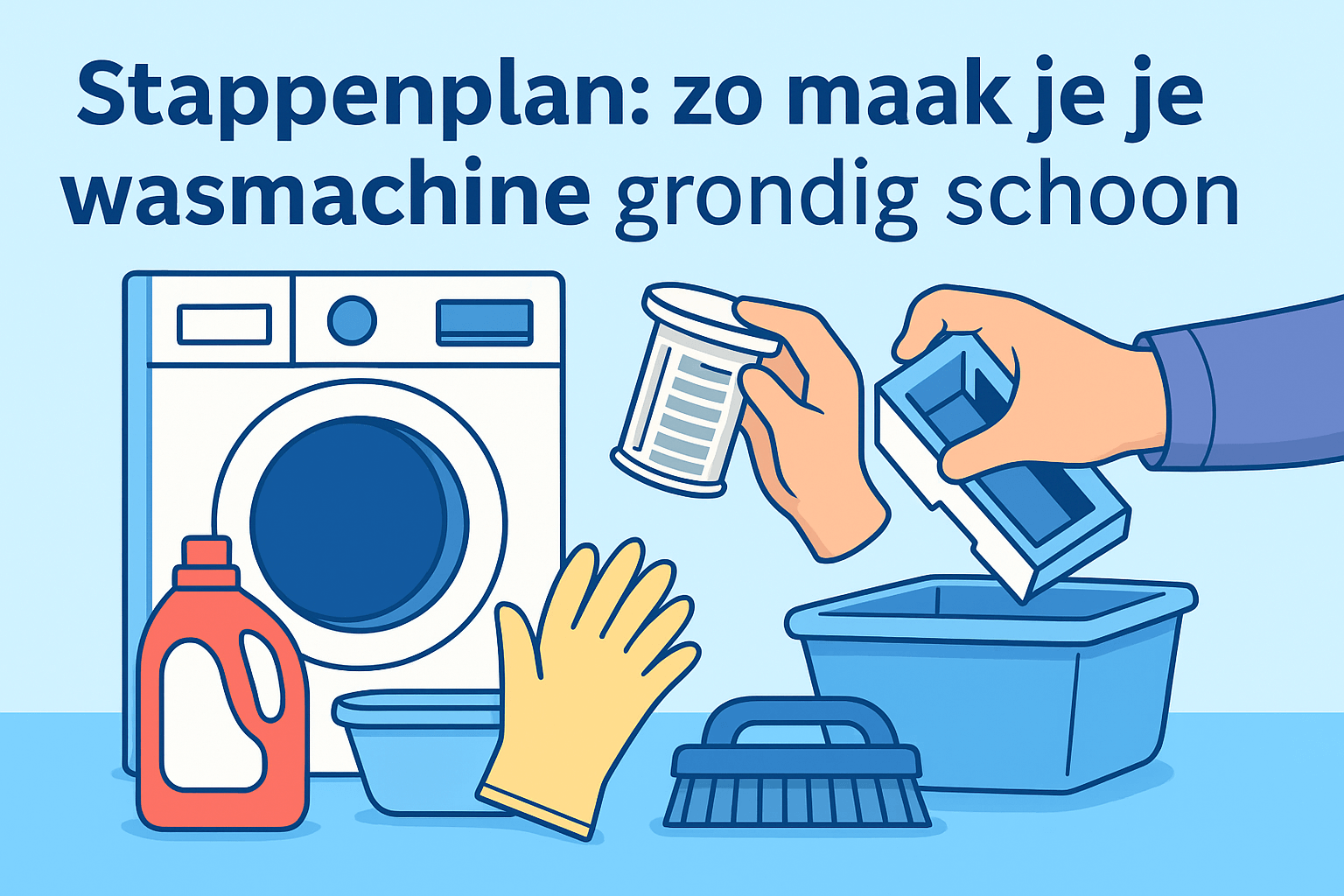 Stappenplan zo maak je je wasmachine grondig schoon
