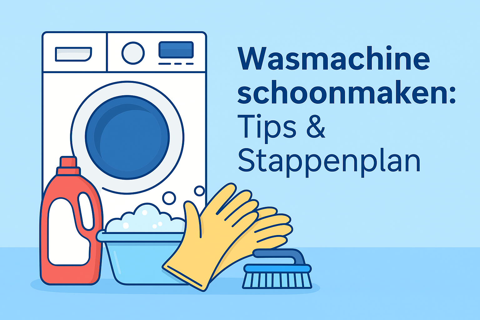 Wasmachine schoonmaken Tips & Stappenplan