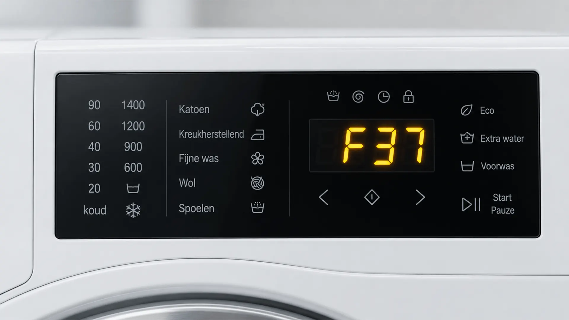 Wasmachinedisplay met foutcode F29